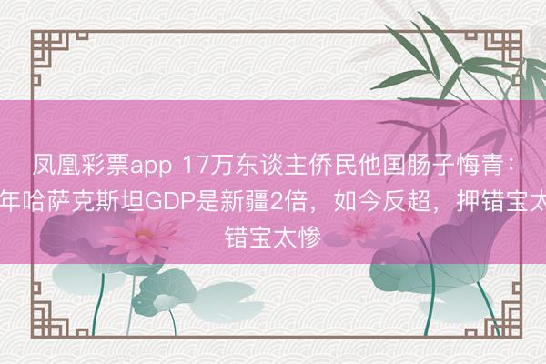凤凰彩票app 17万东谈主侨民他国肠子悔青:99年哈萨克斯坦GDP是新疆2倍,如今反超,押错宝太惨