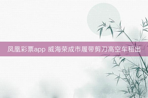 凤凰彩票app 威海荣成市履带剪刀高空车租出
